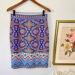 Antonio Melani Lucille Pencil Skirt in Blue Patriot Harbor Mist Sz 6